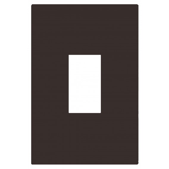 Placa 1 Módulo Vertical com Suporte 4x2 - RECTA CHOCOLATE SATIN FOSCO